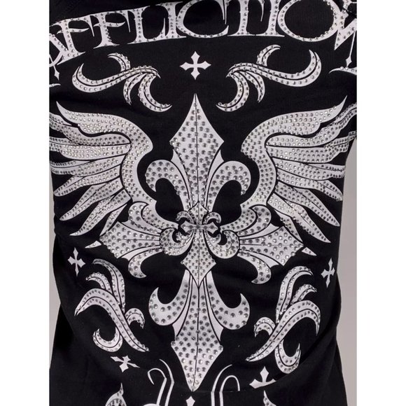 Affliction Women's Hoodie Sweat Shirt MARIA CROSS - Picture 9 of 11